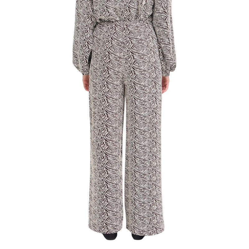 ICHI IHOELLY PA3 Brown Casual Palazzo Pants for Women
