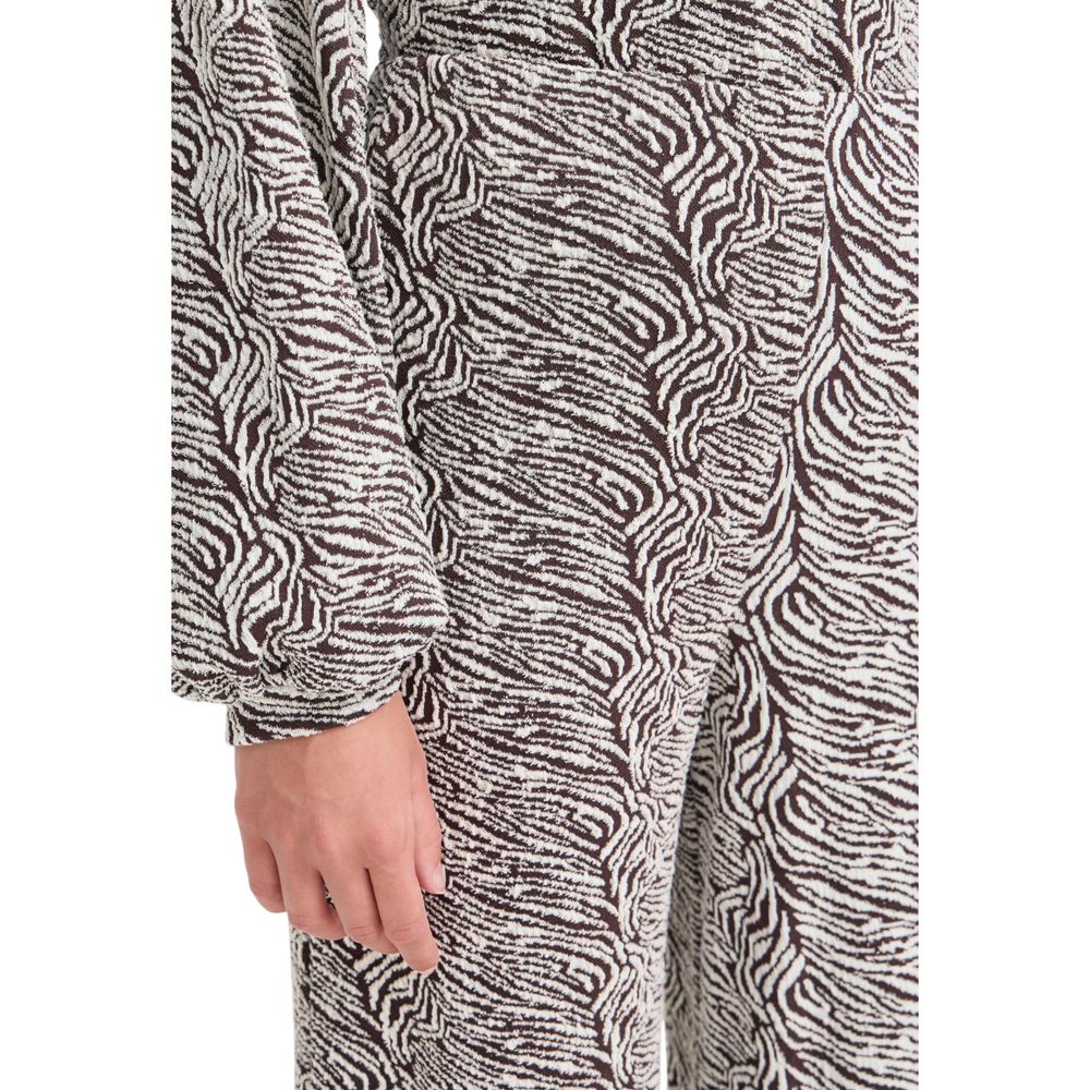 ICHI IHOELLY PA3 Brown Casual Palazzo Pants for Women