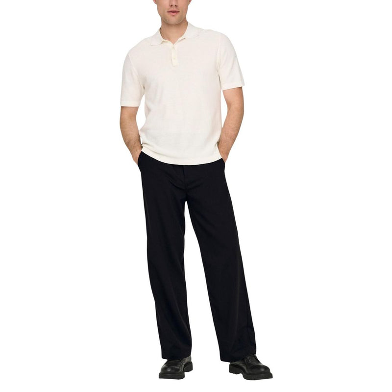Only & Sons ONSBOB-LE Black Polyester Casual Pants for Men