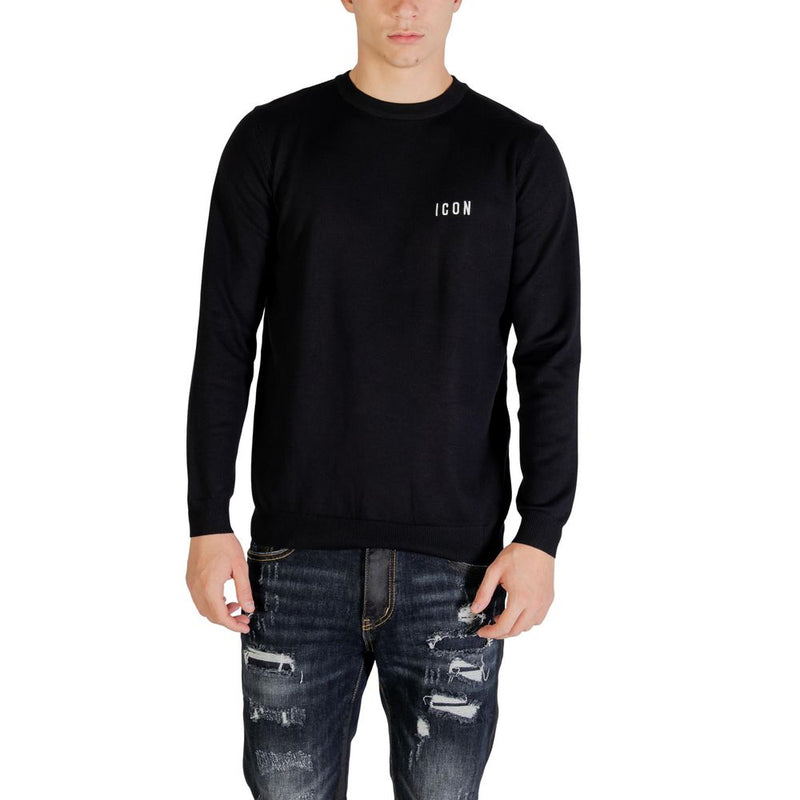 Icoon Zwart Viscose Sweatshirt