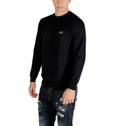 Icoon Zwart Viscose Sweatshirt