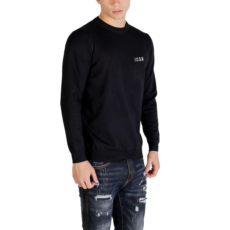Icoon Zwart Viscose Sweatshirt