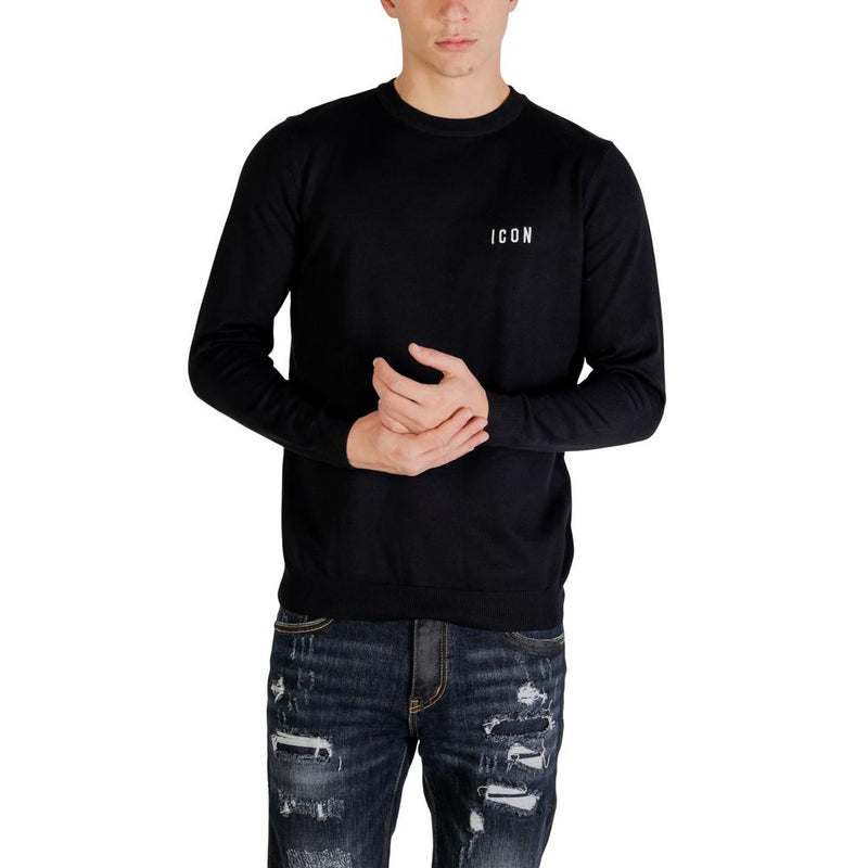 Icoon Zwart Viscose Sweatshirt