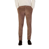 Borghese Brown Cotton Casual Pants for Men - Slim Fit