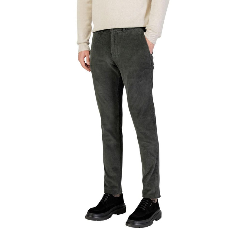 Borghese Groene Katoenen Casual Broek