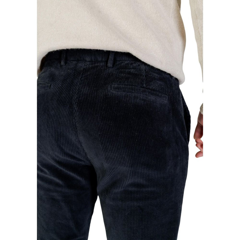 Borghese blauwe katoenen casual broek