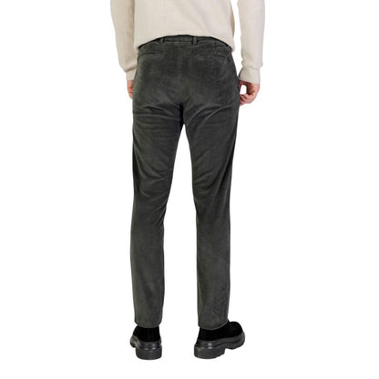 Borghese Groene Katoenen Casual Broek