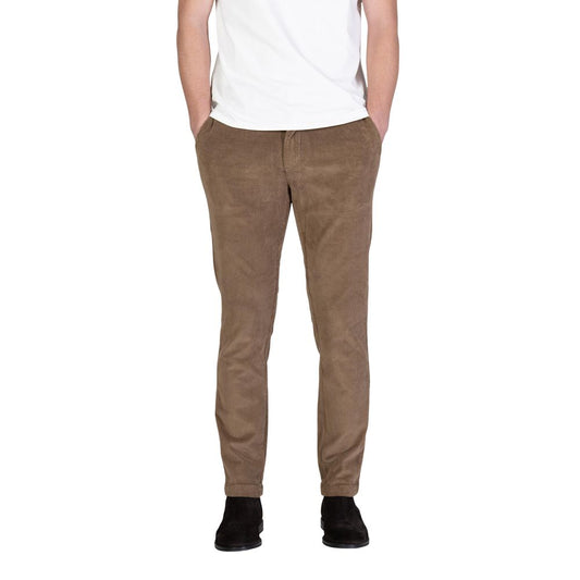 Pantalon décontracté Borghese en coton marron