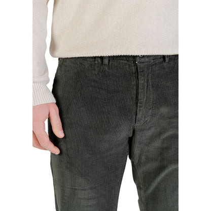Borghese Groene Katoenen Casual Broek