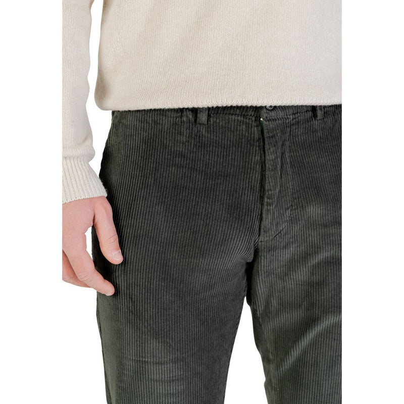 Borghese Groene Katoenen Casual Broek