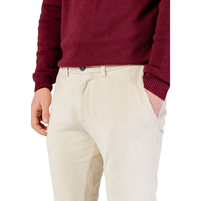 Borghese Beige Katoenen Broek