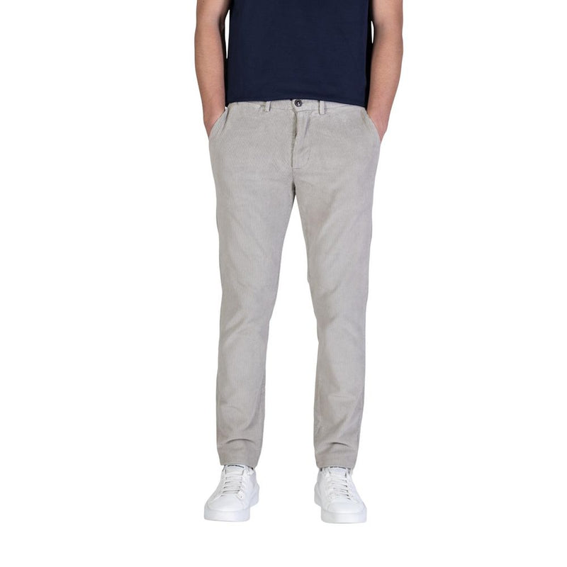Borghese Grijze Katoenen Casual Broek