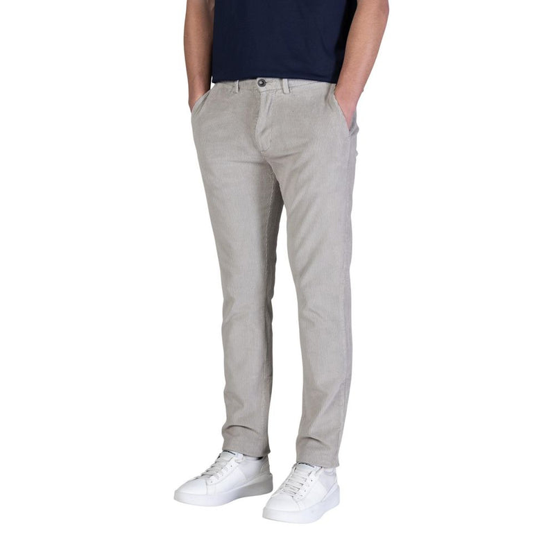 Borghese Grijze Katoenen Casual Broek