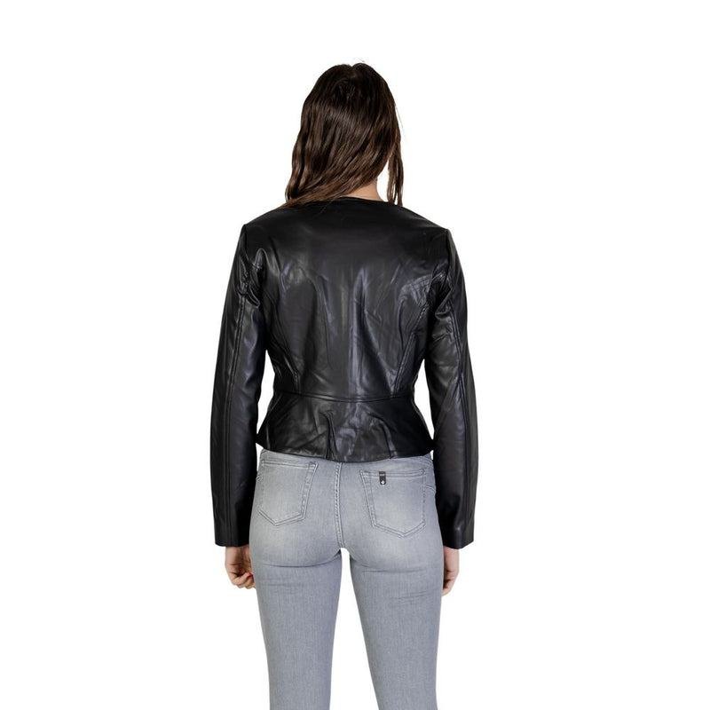 Jacqueline De Yong Jdymisty Veste en Similicuir Noir pour Femme