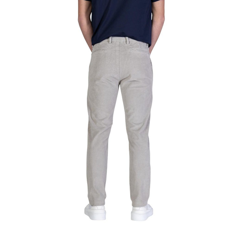 Borghese Grijze Katoenen Casual Broek