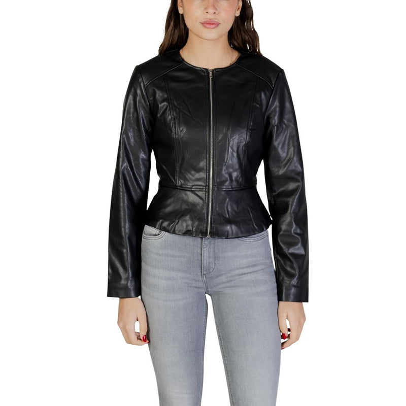 Jacqueline De Yong Jdymisty Veste en Similicuir Noir pour Femme