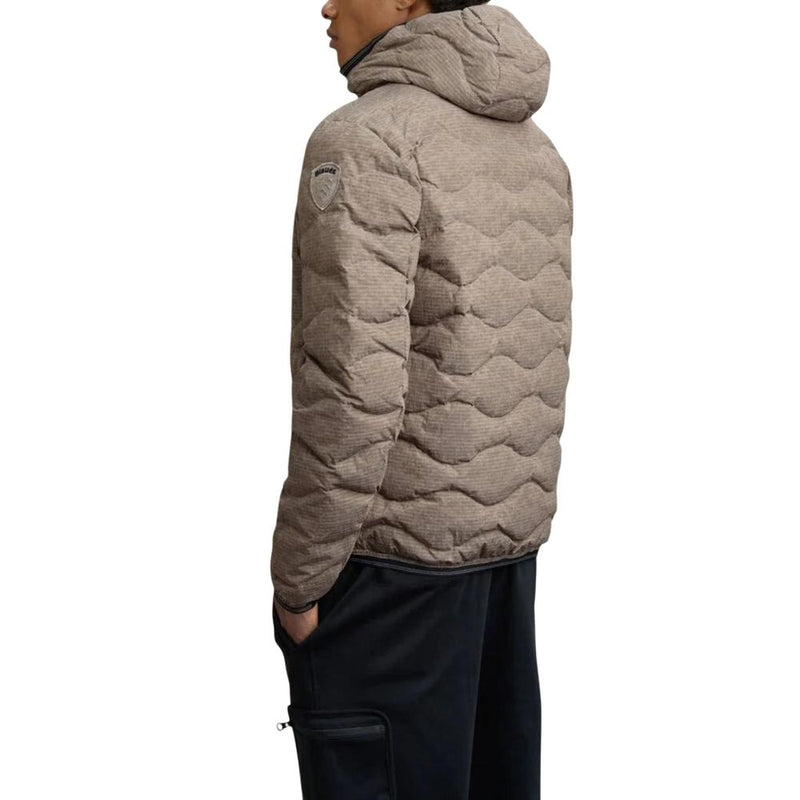 Blauer bruine polyesterjas