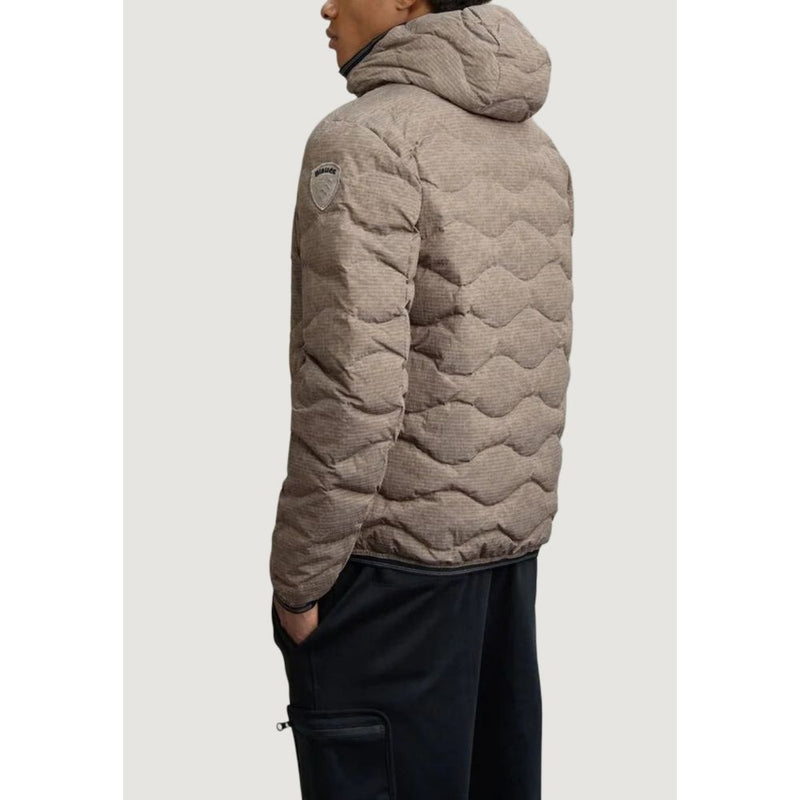 Blauer bruine polyesterjas