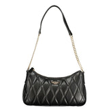 Twinset Black Polyurethane 1-Handle Chain Shoulder Bag