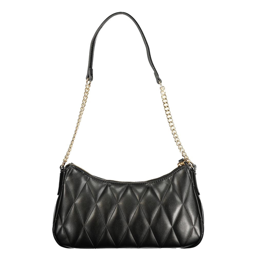 Twinset Black Polyurethane 1-Handle Chain Shoulder Bag