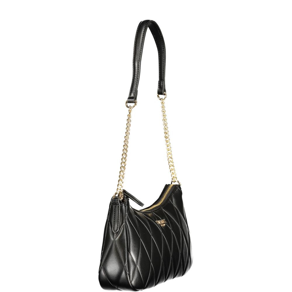 Twinset Black Polyurethane 1-Handle Chain Shoulder Bag