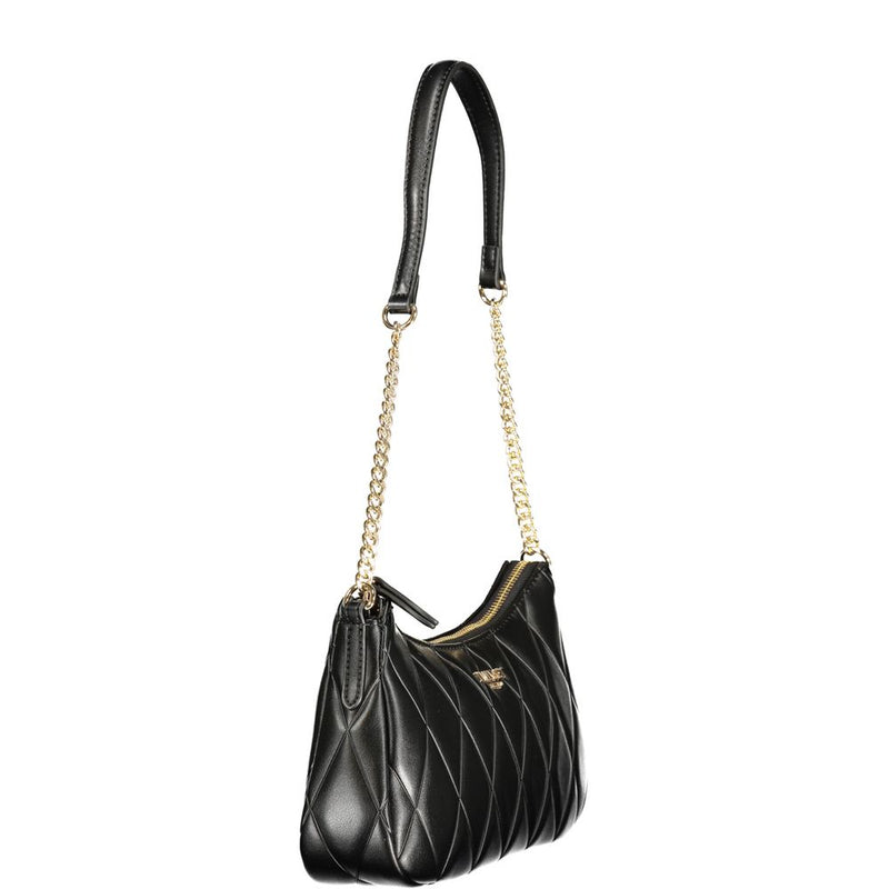 Twinset Black Polyurethane 1-Handle Chain Shoulder Bag