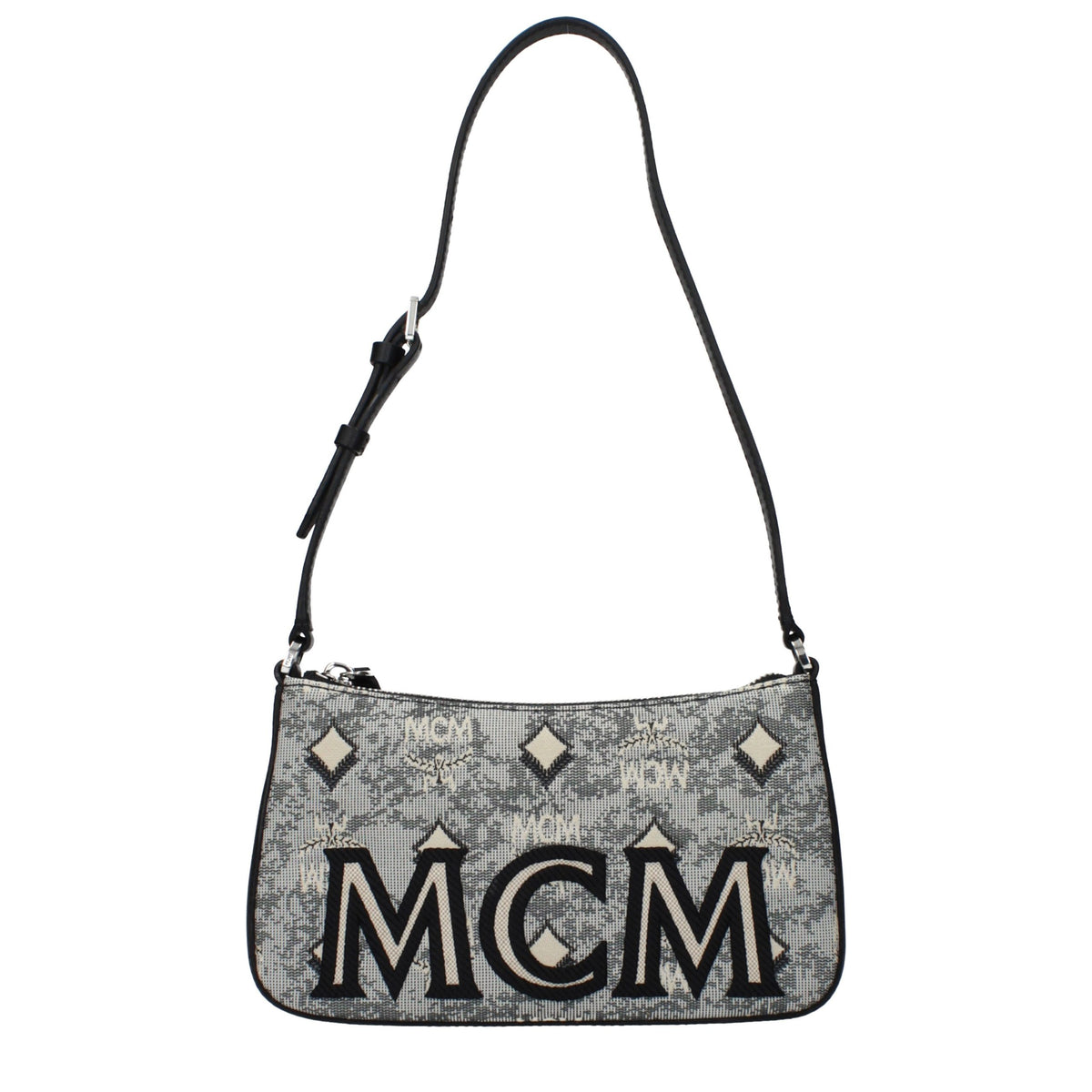 MCM Gray Fabric Crossbody Bag - Stylish & Functional Accessory