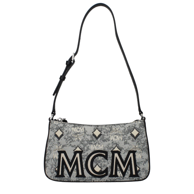 MCM Gray Fabric Crossbody Bag - Stylish & Functional Accessory