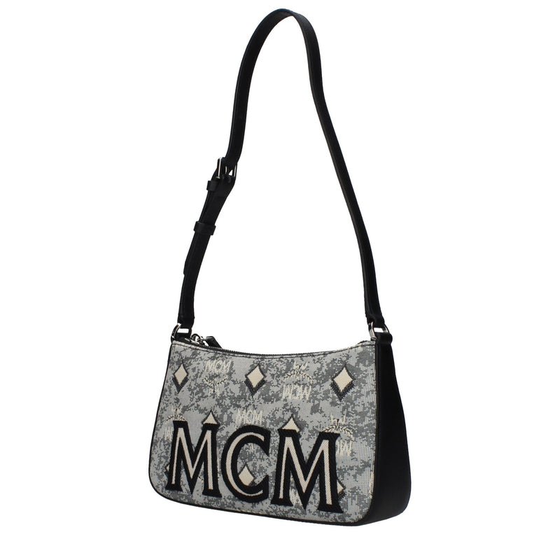 MCM Gray Fabric Crossbody Bag - Stylish & Functional Accessory