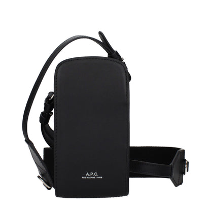 A.P.C. Zwarte Leren Crossbody Tas
