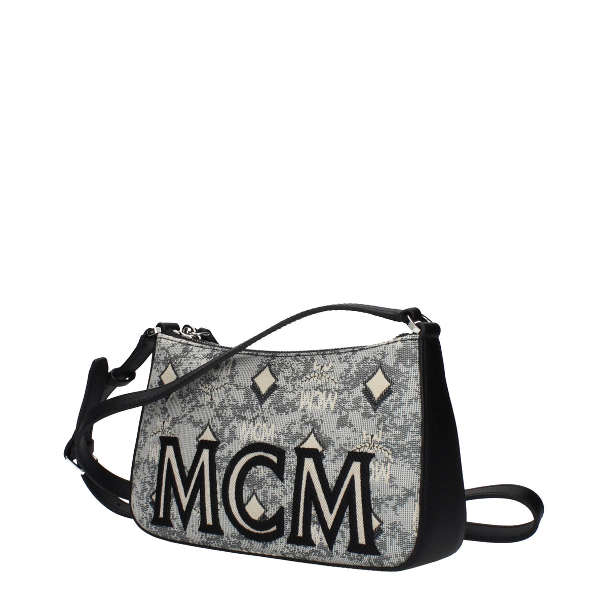 MCM Gray Fabric Crossbody Bag - Stylish & Functional Accessory