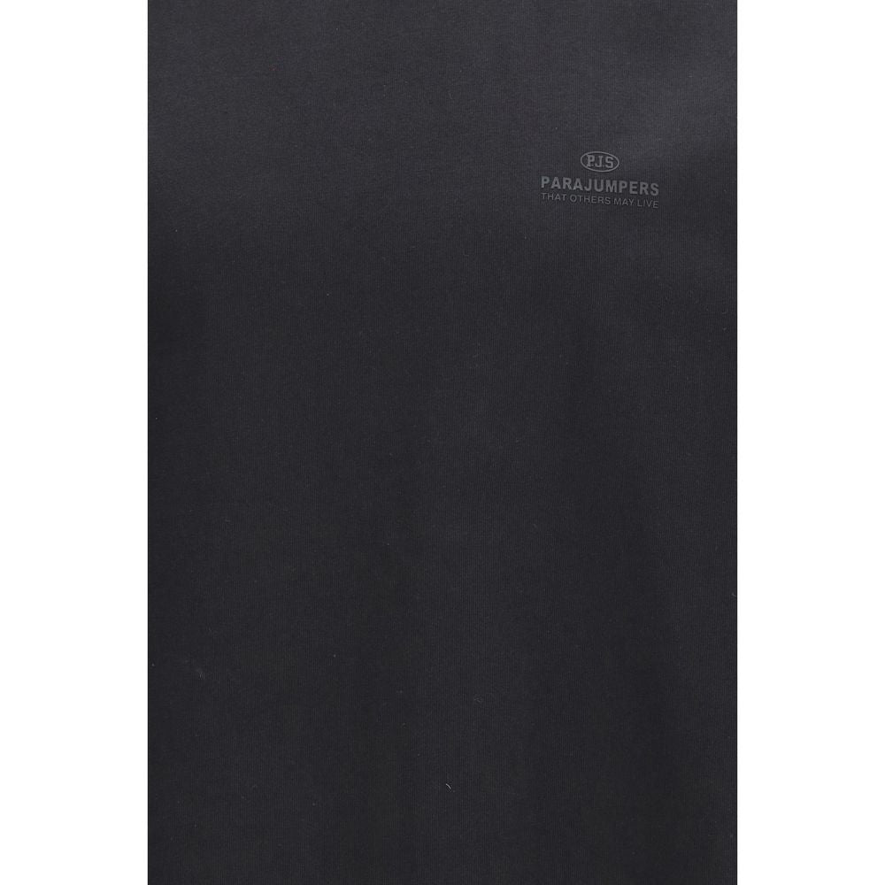 Parajumpers Black Cotton T-Shirt - Reg Fit for Everyday Comfort