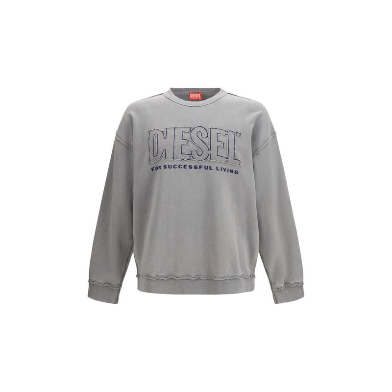 Dieselgrijze katoenen sweater