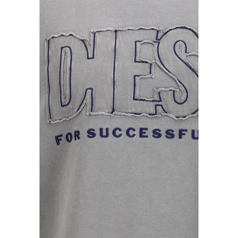 Dieselgrijze katoenen sweater