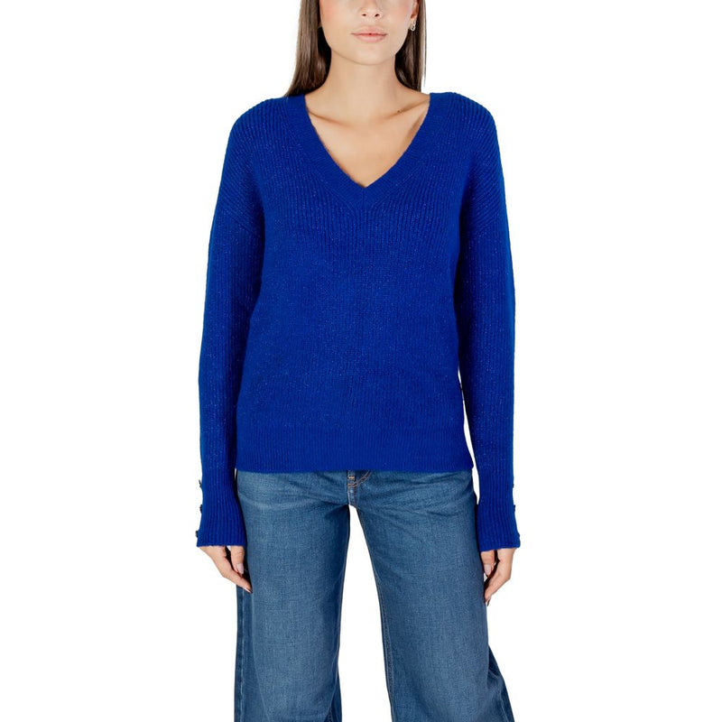 Morgan De Toi Women's Blue Polyester Sweatshirt 252-MSTAR