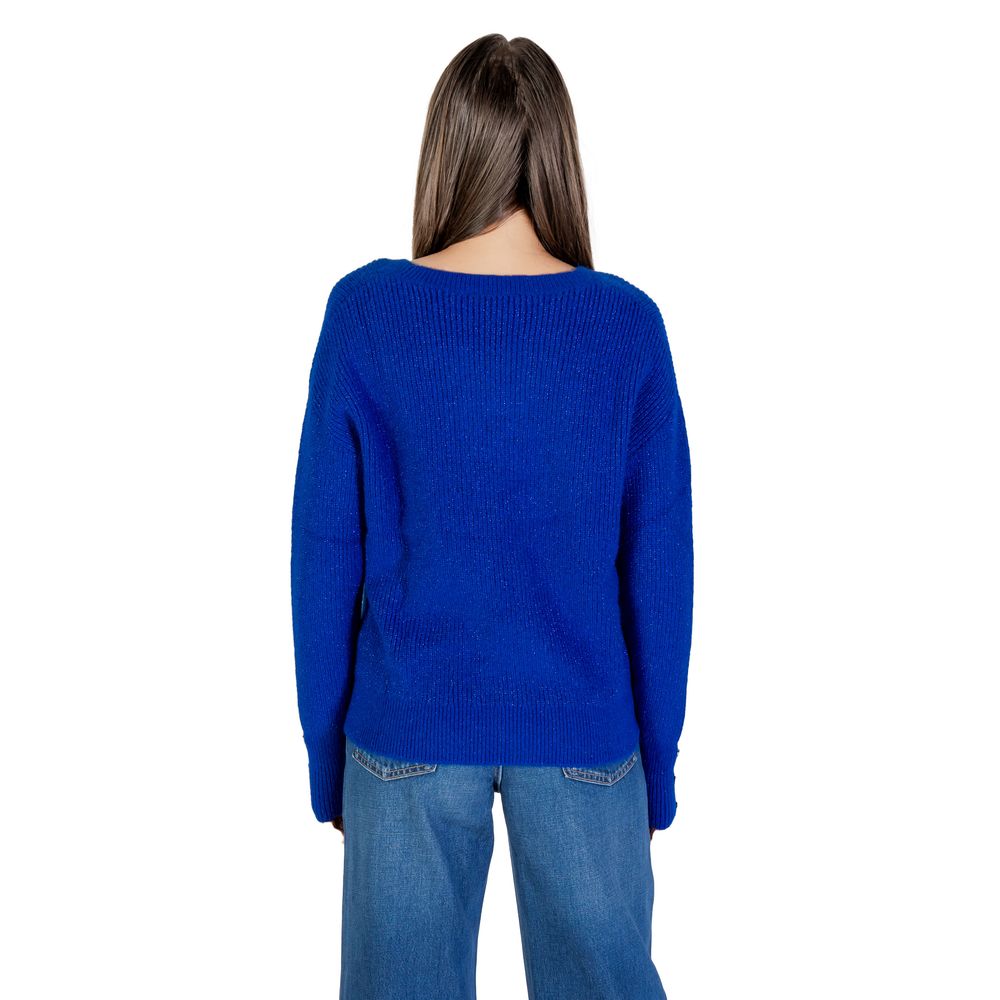 Morgan De Toi Women's Blue Polyester Sweatshirt 252-MSTAR