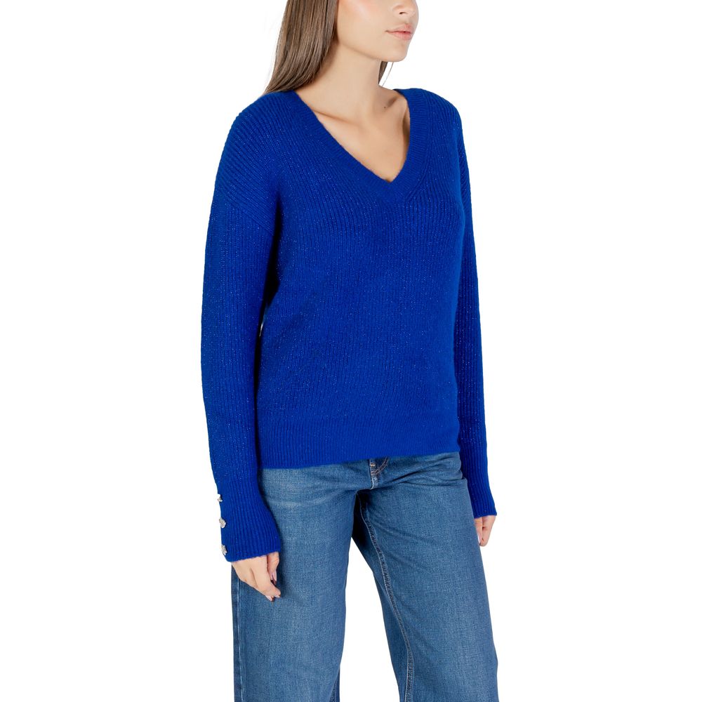 Morgan De Toi Women's Blue Polyester Sweatshirt 252-MSTAR
