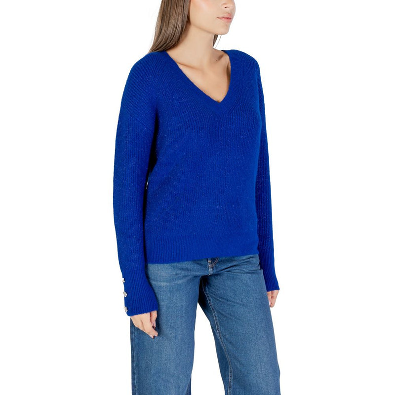 Morgan De Toi Women's Blue Polyester Sweatshirt 252-MSTAR