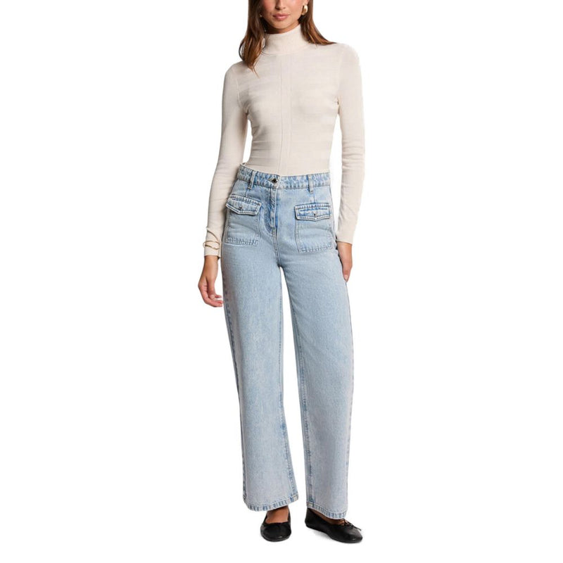 Morgan De Toi Beige Viscose Turtleneck Sweater for Women