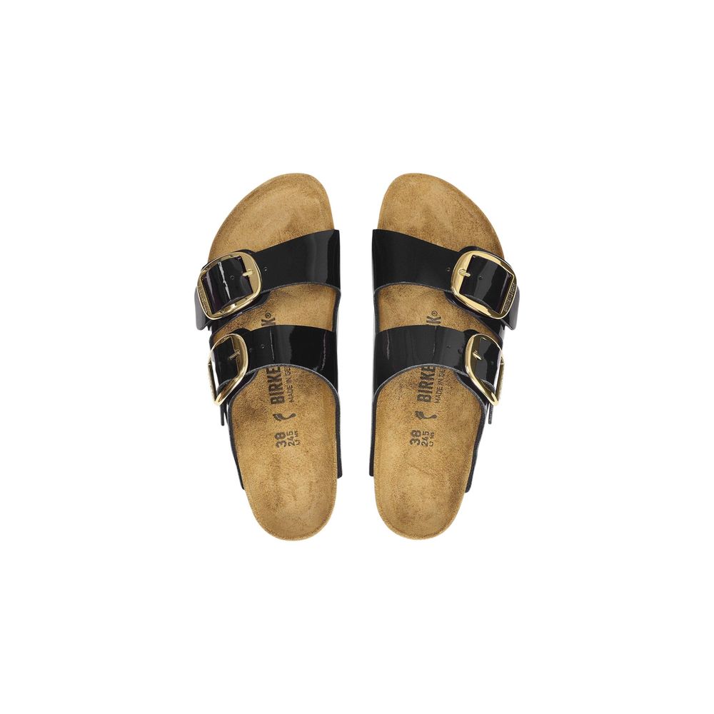 Sandales plates Birkenstock en matière synthétique noire