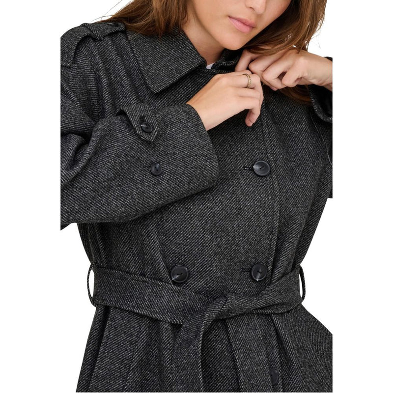 Only ONLASTA TRENCHCOAT OTW - Manteau en Polyester Recyclé Gris