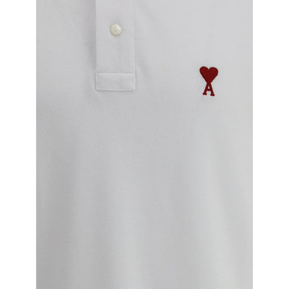 Ami Paris wit katoenen poloshirt