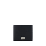 Portefeuille Dolce & Gabbana en cuir de veau noir Bos Taurus