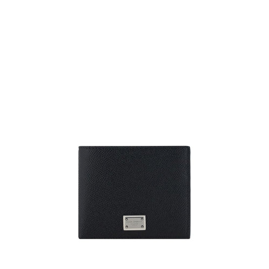 Portefeuille Dolce & Gabbana en cuir de veau noir Bos Taurus
