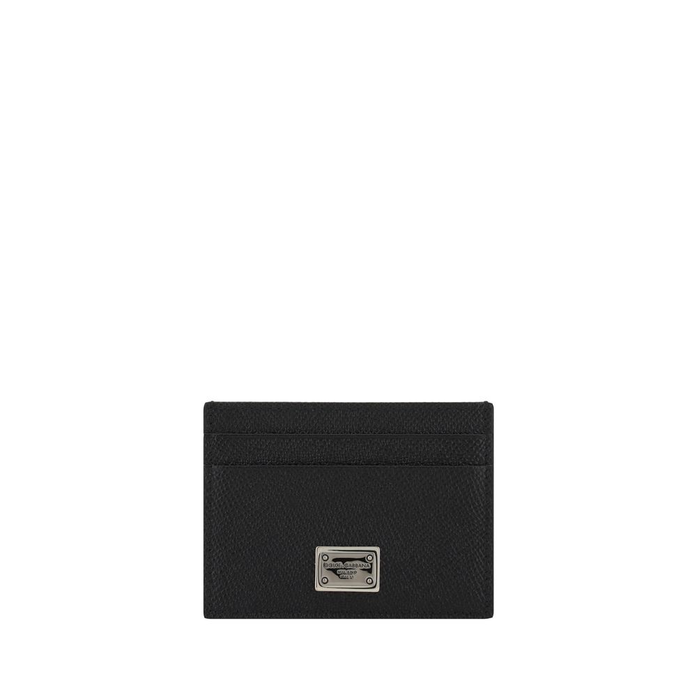 Portefeuille en cuir noir Dolce &amp; Gabbana