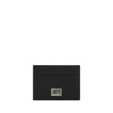 Portefeuille en cuir noir Dolce &amp; Gabbana