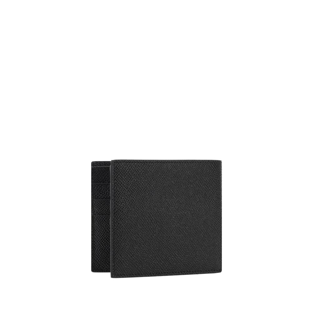 Portefeuille en cuir noir Dolce &amp; Gabbana