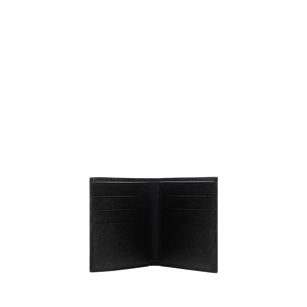 Portefeuille en cuir noir Dolce &amp; Gabbana