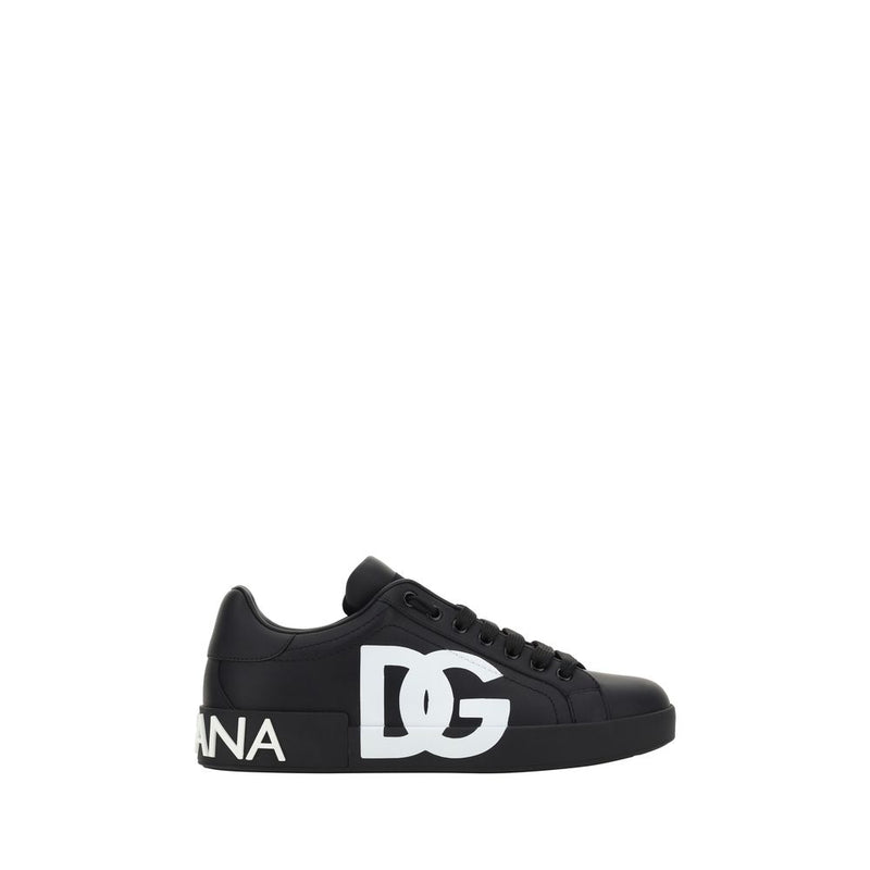 Dolce & Gabbana Black Calfskin Sneakers for Men