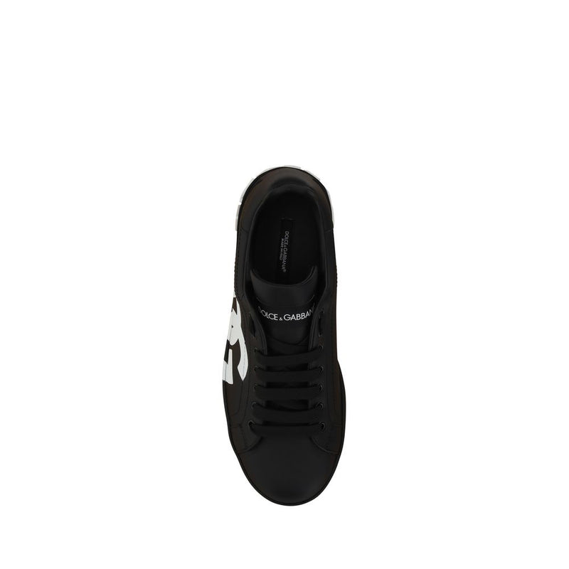 Dolce & Gabbana Black Calfskin Sneakers for Men